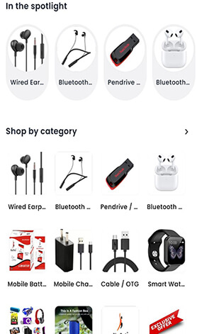 a screenshot of a Blantech Store App