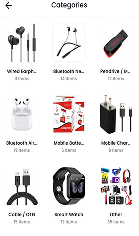 a screenshot of a Blantech Store App