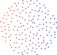 a group of colorful dots